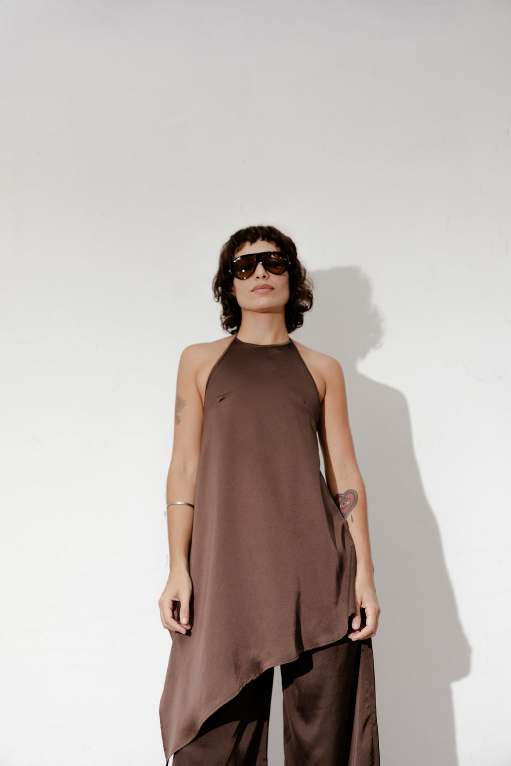 RIBBON dress deep chocolate