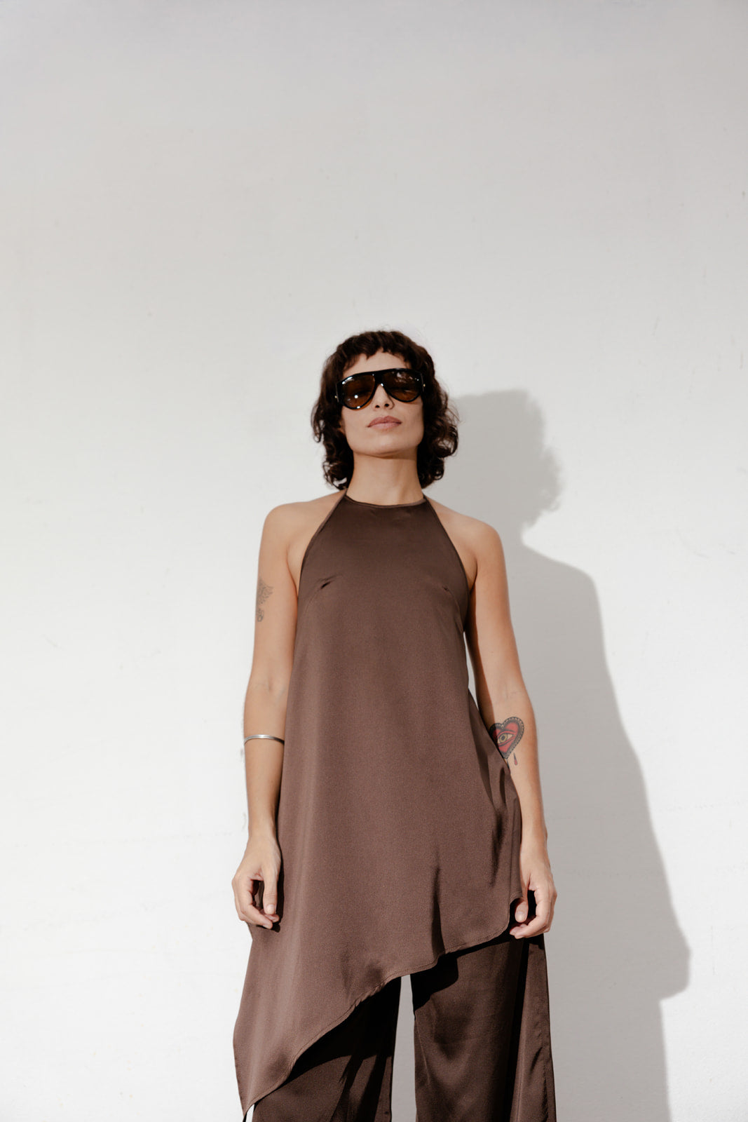 RIBBON dress deep chocolate