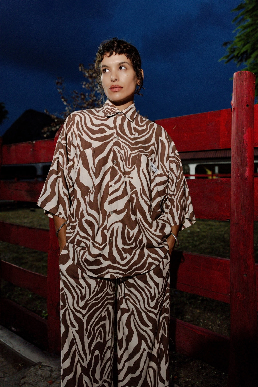 SEASIDE SHIRT Zebra linen