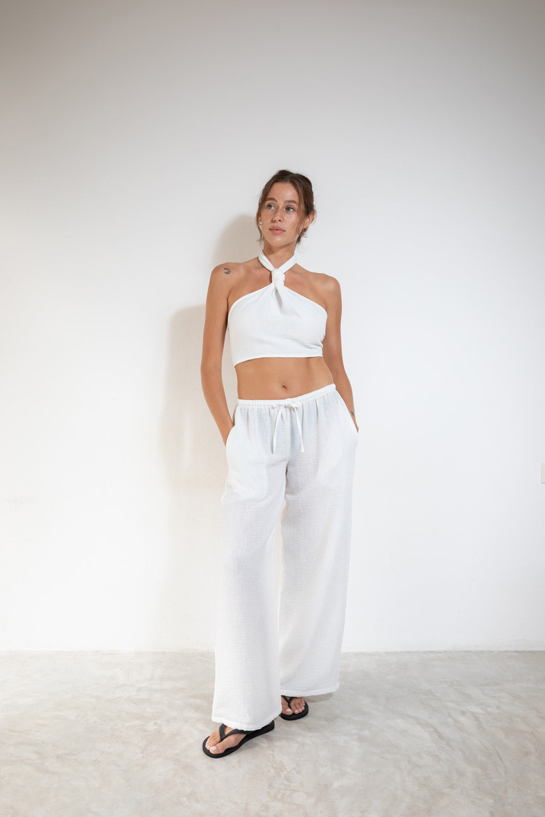 JAPÓN PANTS White linen