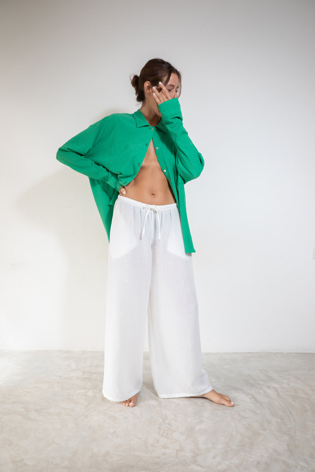 SUNSET SHIRT Wavy green