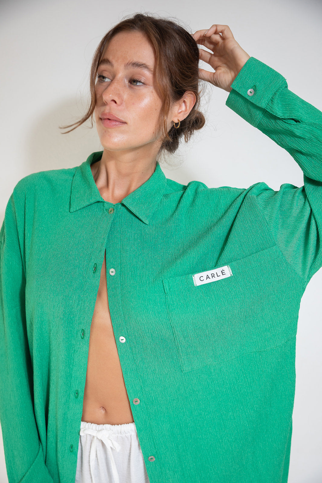 SUNSET SHIRT Wavy green