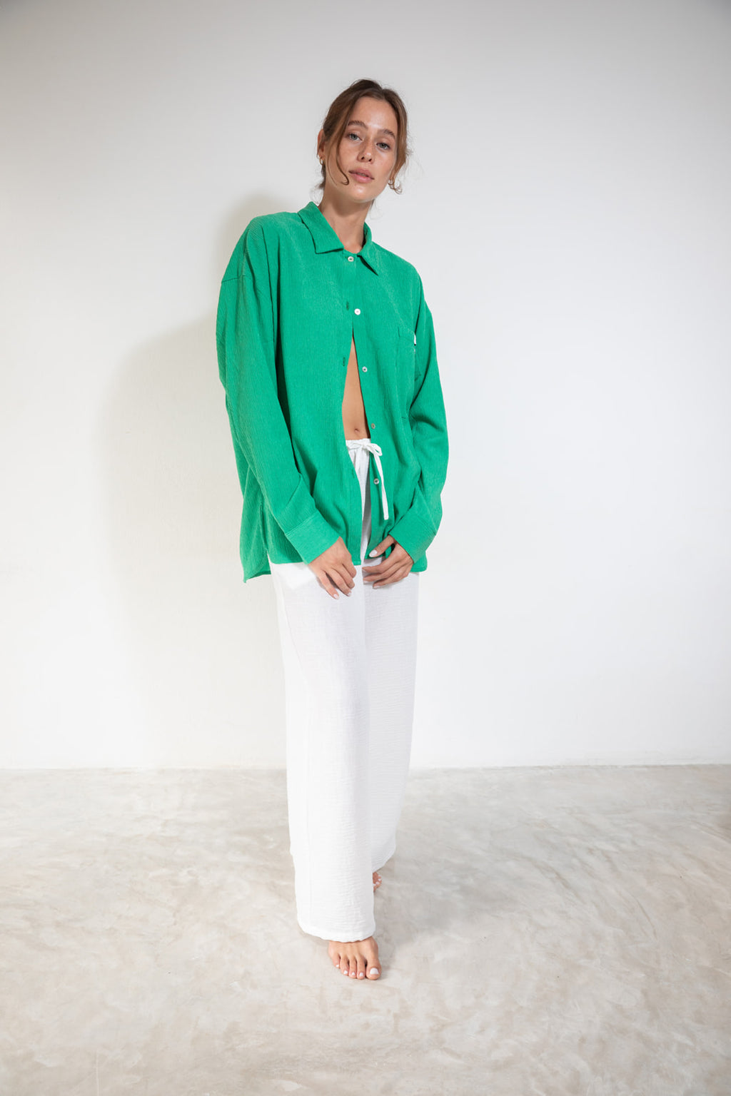 SUNSET SHIRT Wavy green