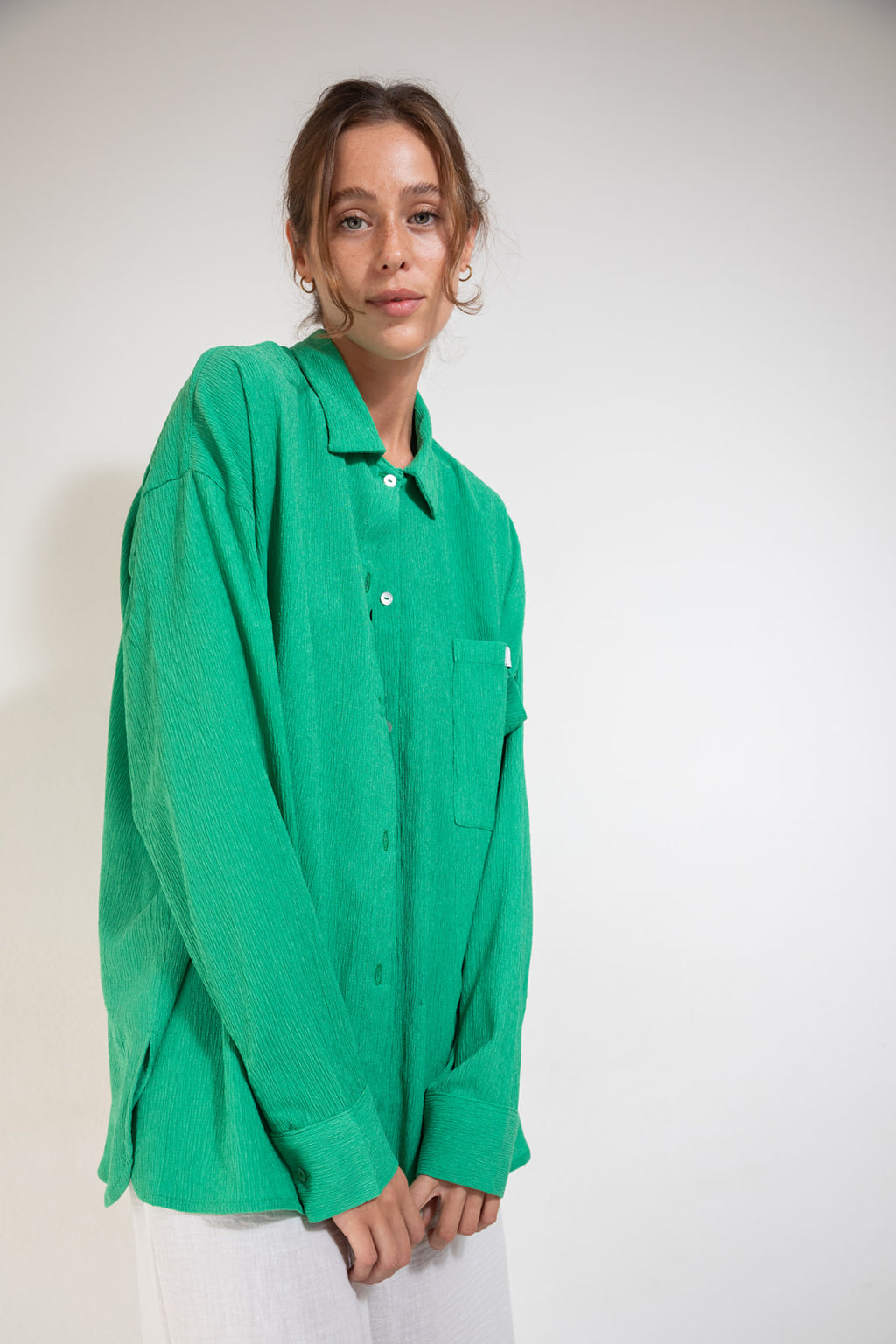 SUNSET SHIRT Wavy green