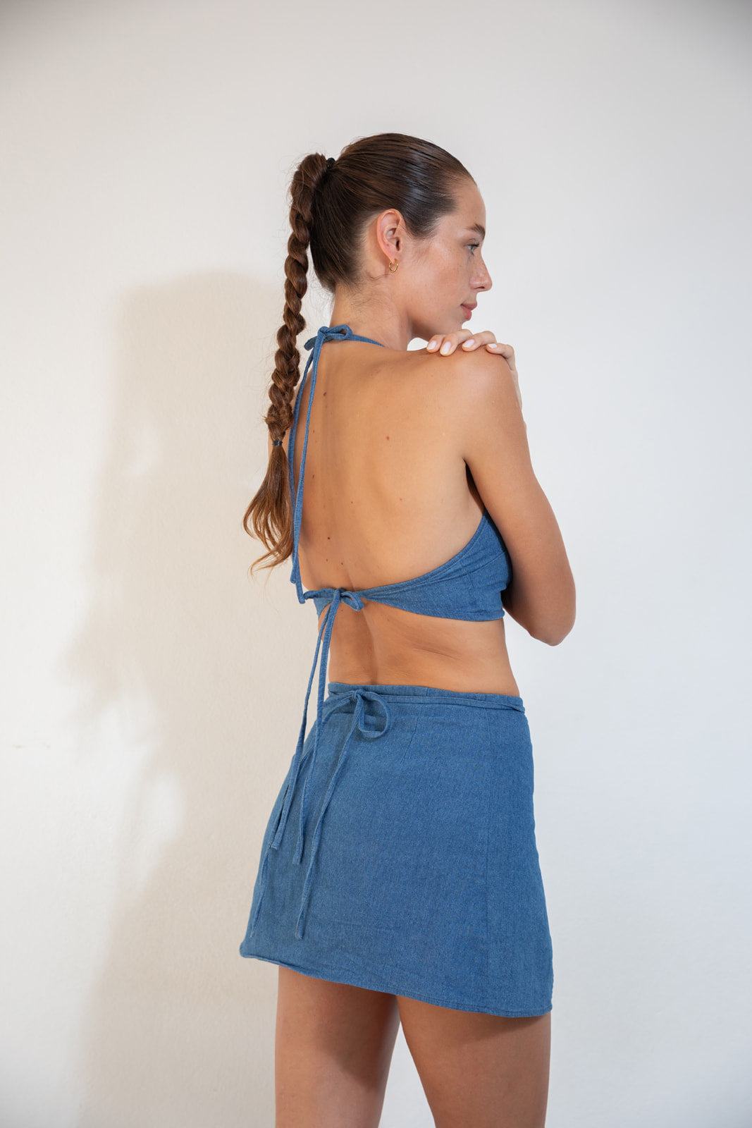 TOP RIBBON Jean linen