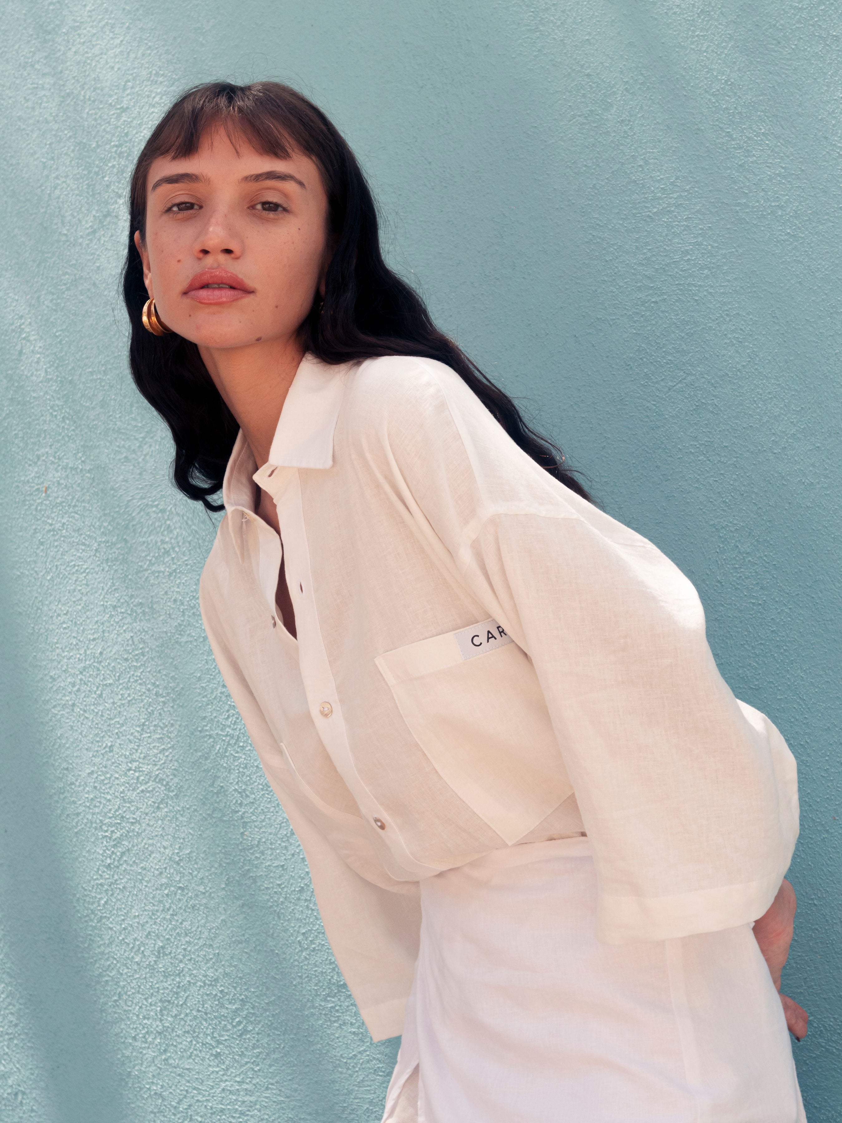 SUNSET SHIRT White linen