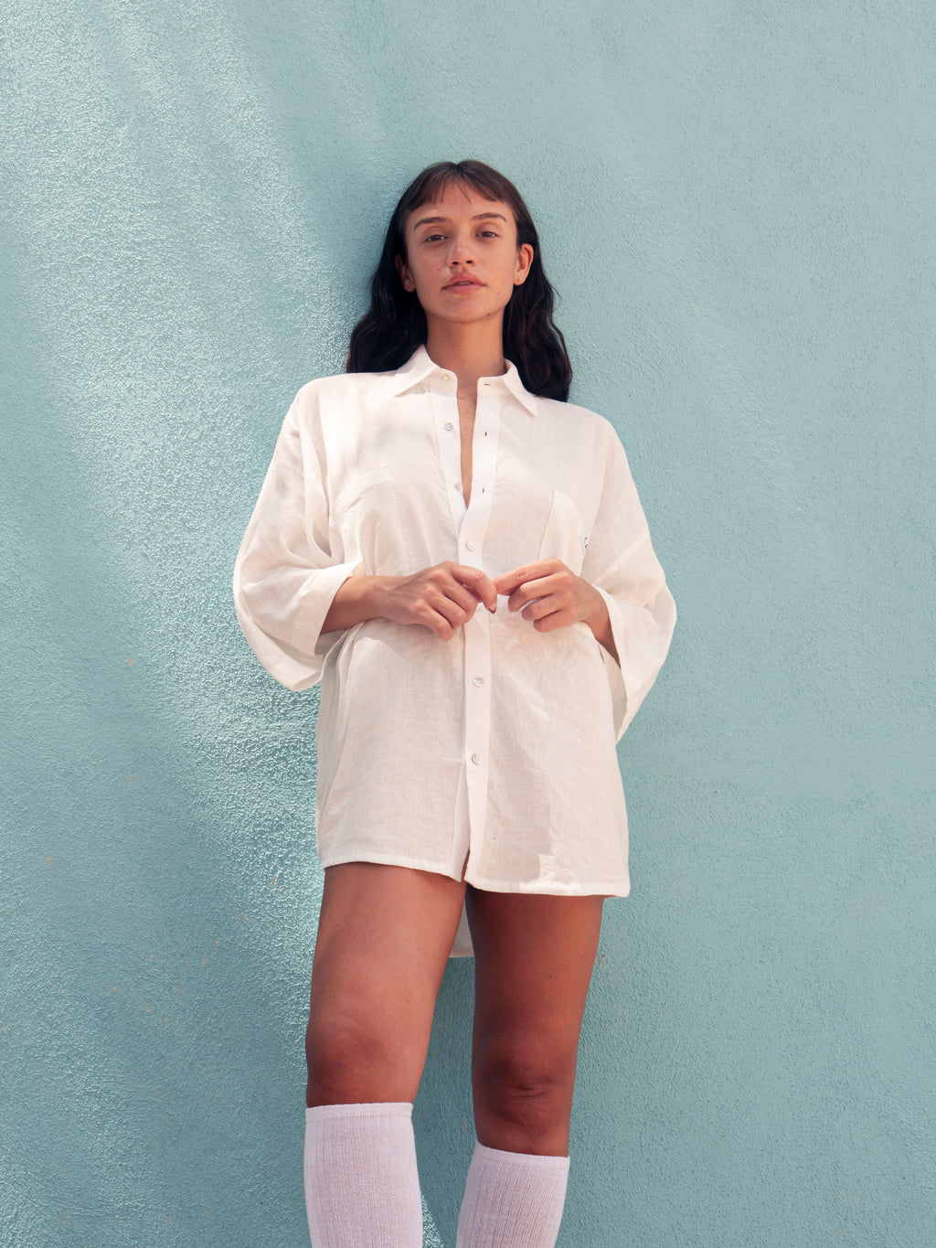 SUNSET SHIRT White linen