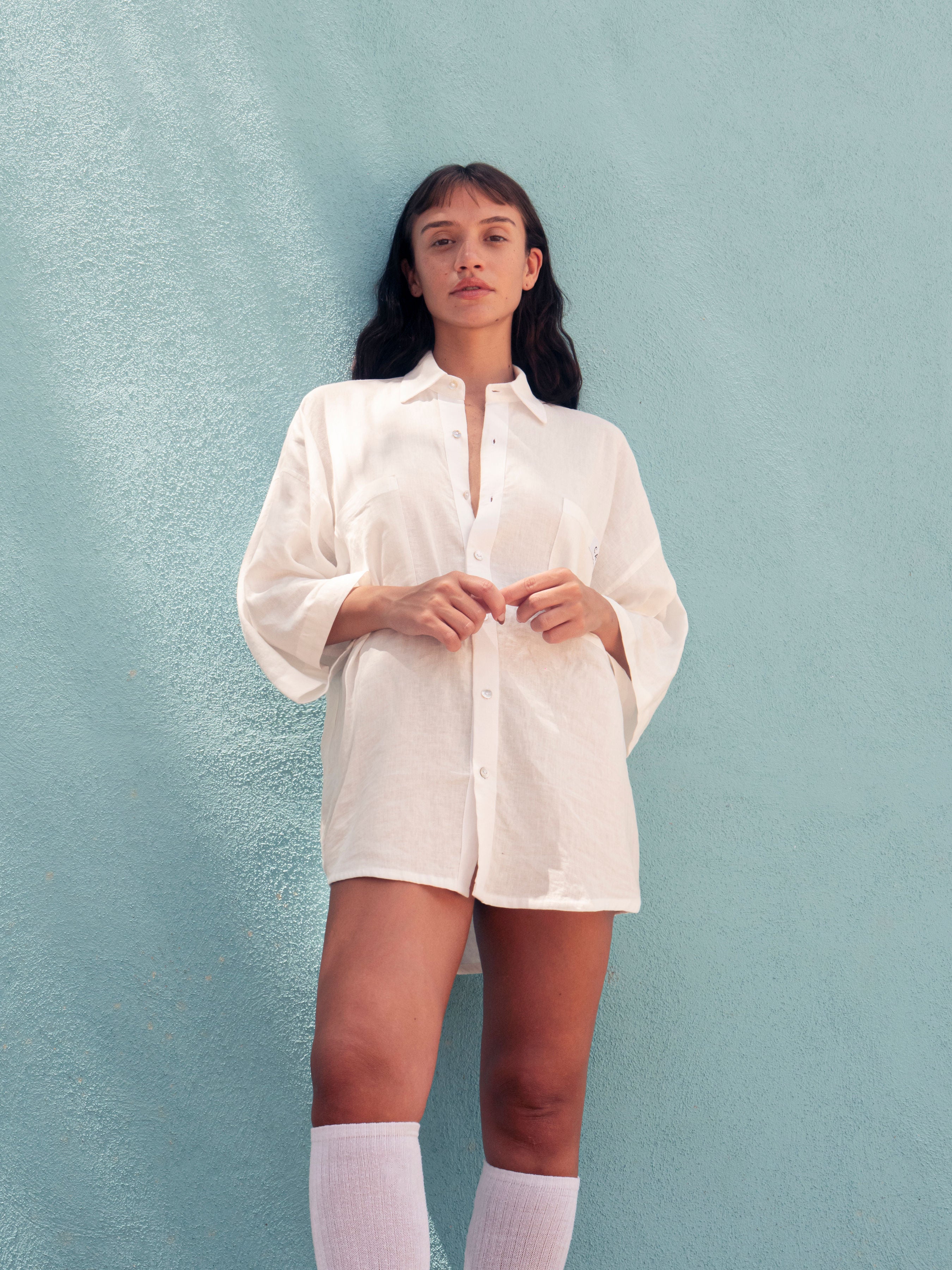 SUNSET SHIRT White linen
